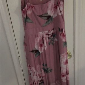🌸Women’s Pink floral romper maxi dress🌸